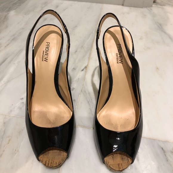 Patent leather sling back shoes - Picture 3 of 4